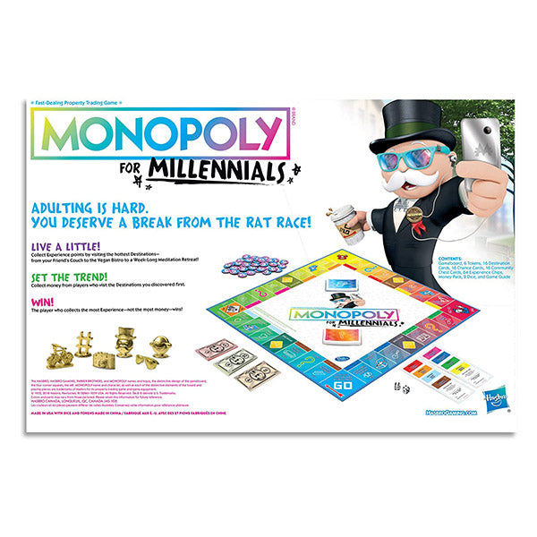 Hasbro Monopoly for Millennials Board Game Ages 8+