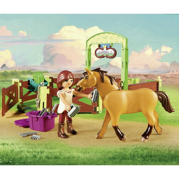 Playmobil DreamWorks Spirit Lucky & Spirit with Horse Stall Playset – SI &  SAM INC